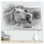 Emotionale Momente: Weiße Pferde in schwarzweiß. (hochwertiger Premium Wandkalender 2026 DIN A2 quer), Kunstdruck in Hochglanz - Ingo Gerlach