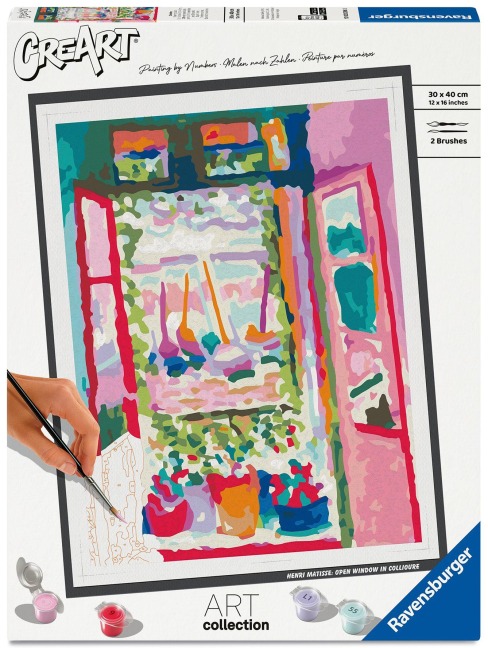 CreArt, Malen nach Zahlen Art Collection - Henri Matisse: Offenes Fenster in Collioure - 