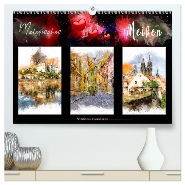 Malerisches Meißen (hochwertiger Premium Wandkalender 2026 DIN A2 quer), Kunstdruck in Hochglanz - Peter Roder