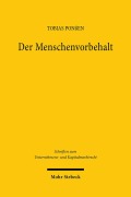 Cover-Bild zum Titel 'Der Menschenvorbehalt' von 'Tobias Ponßen'