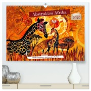 Cover-Bild zum Titel 'Abstraktes Afrika - Wilde Savanne in leuchtenden Farben (hochwertiger Premium Wandkalender 2026 DIN A2 quer), Kunstdruck in Hochglanz' von 'Anja Frost'