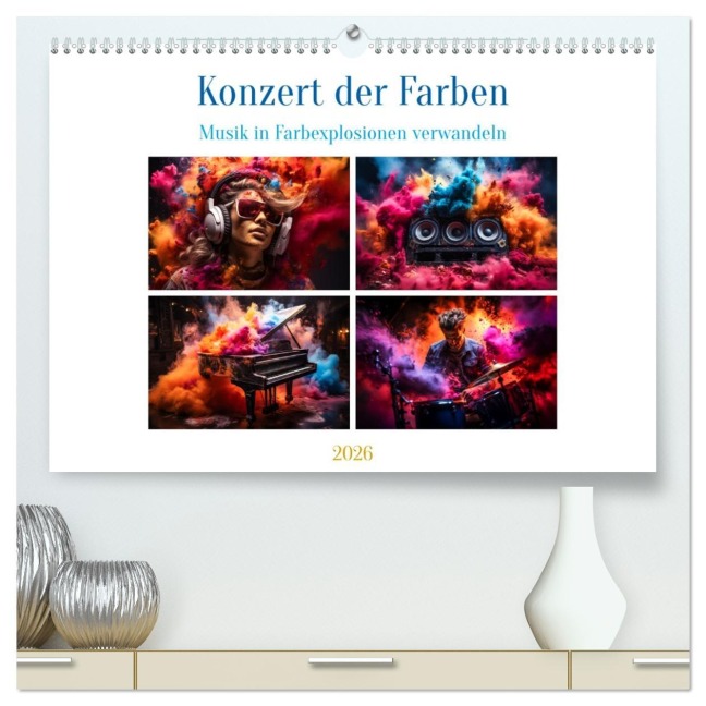 Konzert der Farben (hochwertiger Premium Wandkalender 2026 DIN A2 quer), Kunstdruck in Hochglanz - Steffen Gierok-Latniak