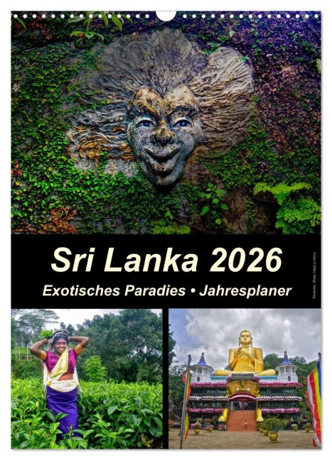 Sri Lanka 2026 - Exotisches Paradies - Jahresplaner (Wandkalender 2026 DIN A3 hoch), CALVENDO Monatskalender - Hamburg Mirko Weigt