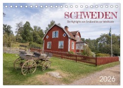 Cover-Bild zum Titel 'Schweden - Die Highlights von Småland bis zur Westküste (Tischkalender 2026 DIN A5 quer), CALVENDO Monatskalender' von 'Martin Winzer'