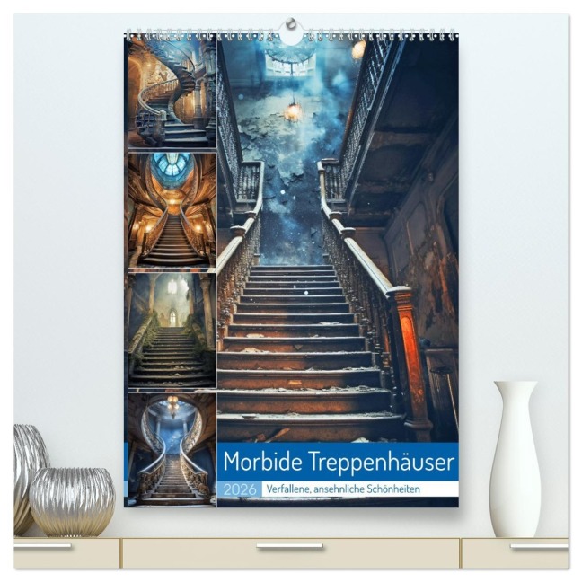 Morbide Treppenhäuser (hochwertiger Premium Wandkalender 2026 DIN A2 hoch), Kunstdruck in Hochglanz - Steffen Gierok-Latniak