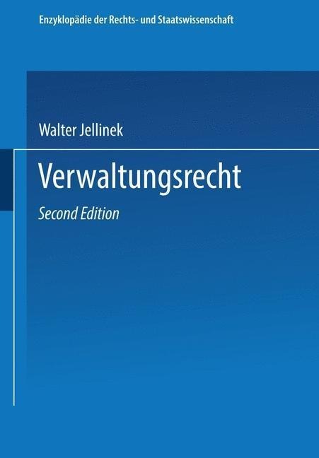 Verwaltungsrecht - Walter Jellinek