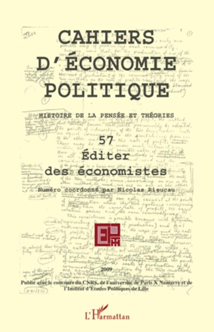 Editer des économistes - Nicolas Rieucau