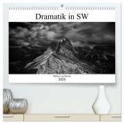 Dramatik in SW (hochwertiger Premium Wandkalender 2026 DIN A2 quer), Kunstdruck in Hochglanz - Markus van Hauten