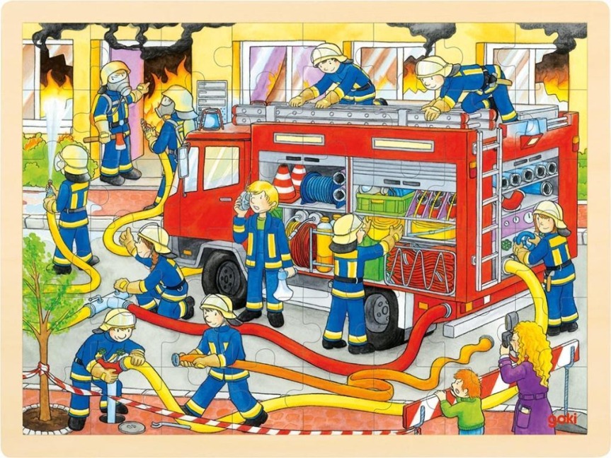 Einlegepuzzle Feuerwehreinsatz - 