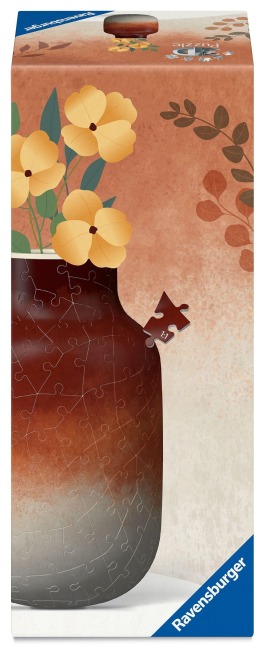 3D Puzzle Vase Gradient Brick-Red - 