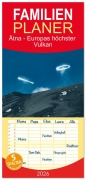 Familienplaner 2026 - Ätna - Europas höchster Vulkan mit 5 Spalten (Wandkalender, 21 x 45 cm) CALVENDO - Sonja Schlichter