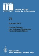 Cover-Bild zum Titel 'Untersuchungen zum Halbwarmfließpressen von Automatenstählen' von 'E. Nehl'