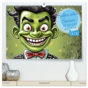 Cover-Bild zum Titel 'Süßes oder Saures - Ein Jahr voller Monsterspaß (hochwertiger Premium Wandkalender 2026 DIN A2 quer), Kunstdruck in Hochglanz' von 'Sell Pixs:Sell'