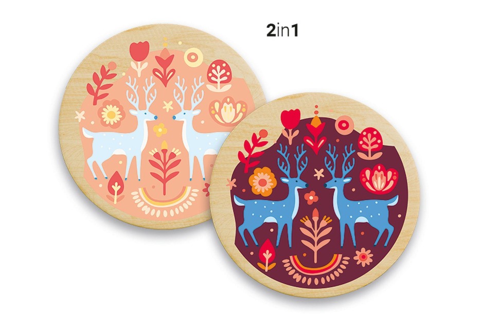 CreArt, Malen nach Zahlen Wooden - Waldbegegnung - 