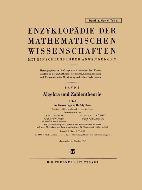 15. Darstellungstheorie der Endlichen Gruppen - Hermann Boerner