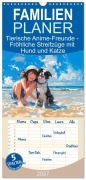 Cover-Bild zum Titel 'Familienplaner 2027 - Tierische Anime-Freunde - Fröhliche Streifzüge mit Hund und Katze mit 5 Spalten (Wandkalender, 21 x 45 cm) CALVENDO' von 'Anja Frost'
