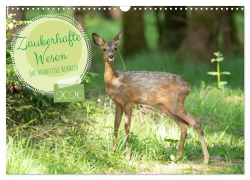 Cover-Bild zum Titel 'Zauberhafte Wesen - anmutiges Rehwild (Wandkalender 2026 DIN A3 quer), CALVENDO Monatskalender' von 'Angela Merk'
