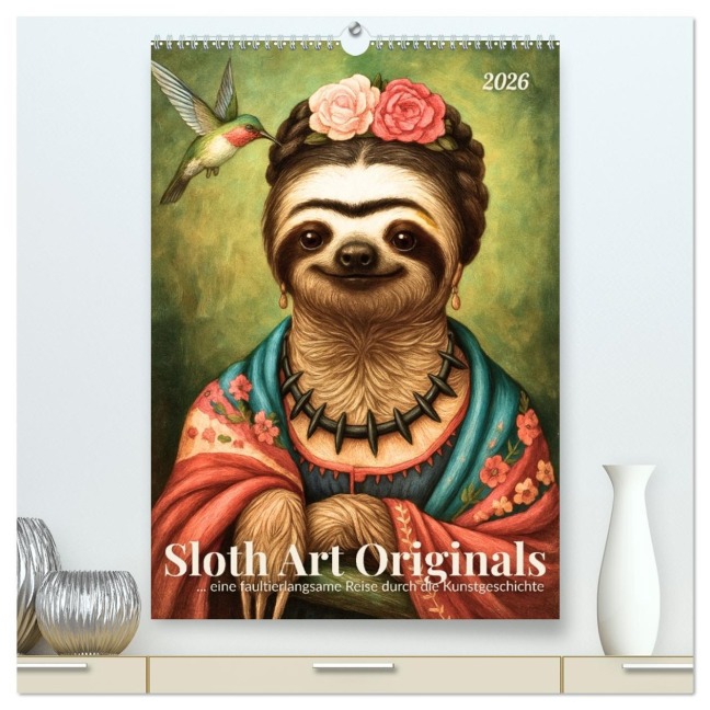 Sloth Art Originals ... eine faultierlangsame Reise durch die Kunstgeschichte (hochwertiger Premium Wandkalender 2026 DIN A2 hoch), Kunstdruck in Hochglanz - Renaissance Soul