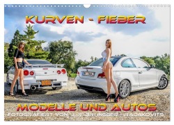 Cover-Bild zum Titel 'Kurven - Fieber - Modelle und Autos (Wandkalender 2026 DIN A3 quer), CALVENDO Monatskalender' von 'Jimmi R. Brüngger'
