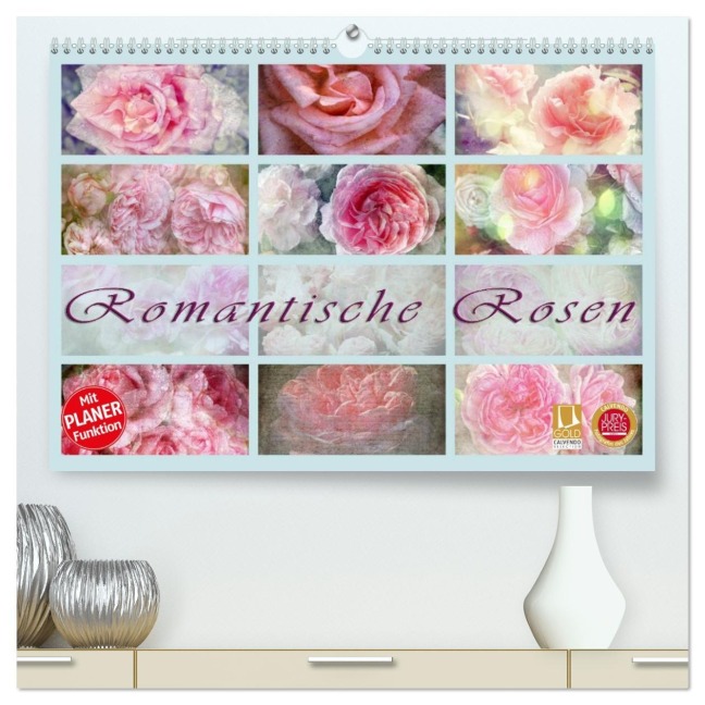 Romantische Rosen (hochwertiger Premium Wandkalender 2026 DIN A2 quer), Kunstdruck in Hochglanz - Martina Cross