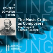 Cover-Bild zum Titel 'The Music Critic as Composer: The Songs of Eduard Hanslick' von ''