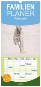 Cover-Bild zum Titel 'Familienplaner 2026 - Whippet 2026 mit 5 Spalten (Wandkalender, 21 x 45 cm) CALVENDO' von 'Andrea Redecker'