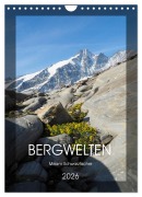 Cover-Bild zum Titel 'Bergwelten Wandkalender (Wandkalender 2026 DIN A4 hoch), CALVENDO Monatskalender' von 'Fotografin Miriam Schwarzfischer'