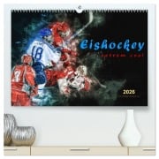 Eishockey - extrem cool (hochwertiger Premium Wandkalender 2026 DIN A2 quer), Kunstdruck in Hochglanz - Peter Roder