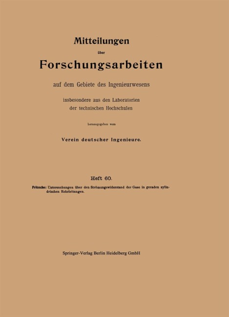 Mitteilungen über Forschungsarbeiten auf dem Gebiete des Ingenieurwesens - Otto Fritzsche