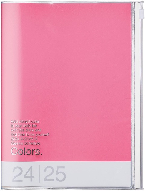 MARK'S 2024/2025 Taschenkalender A5 vertikal, COLORS // Pink - 