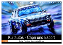 Cover-Bild zum Titel 'Kultautos - Capri und Escort (Wandkalender 2026 DIN A4 quer), CALVENDO Monatskalender' von 'Jean-Louis Glineur'