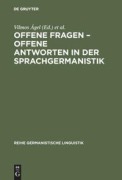 Cover-Bild zum Titel 'Offene Fragen - offene Antworten in der Sprachgermanistik' von ''