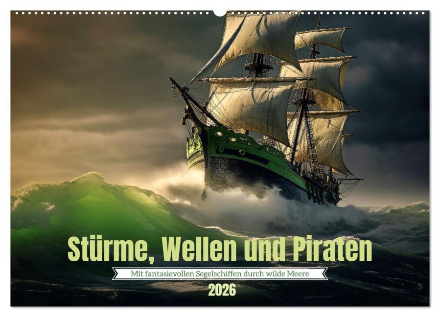 Stürme, Wellen und Piraten (Wandkalender 2026 DIN A2 quer), CALVENDO Monatskalender - Kerstin Waurick