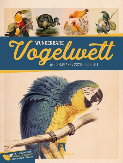 Wunderbare Vogelwelt Wochenplaner Kalender 2026 - 
