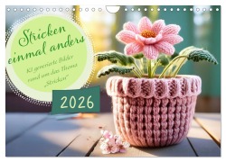 Cover-Bild zum Titel 'Stricken einmal anders (Wandkalender 2026 DIN A4 quer), CALVENDO Monatskalender' von 'Christiane Calmbacher'