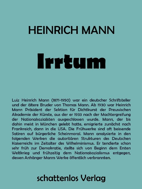 Irrtum - Heinrich Mann