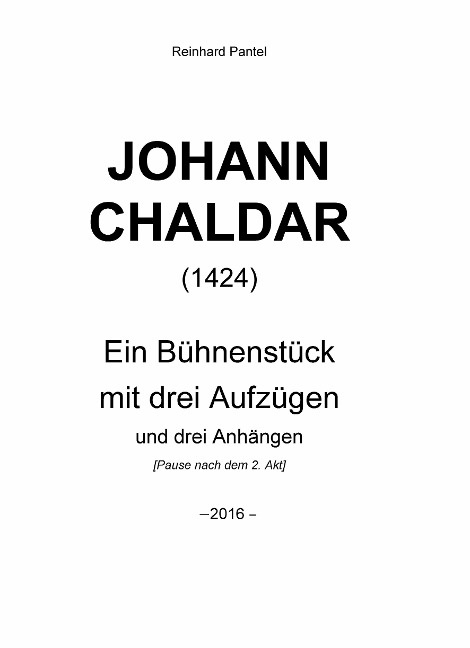 JOHANN CHALDAR (1424) - Reinhard Pantel
