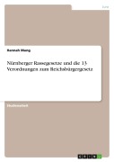 Cover-Bild zum Titel 'Nürnberger Rassegesetze und die 13 Verordnungen zum Reichsbürgergesetz' von 'Hannah Mang'