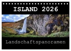 Cover-Bild zum Titel 'Island 2026 Landschaftspanoramen (Tischkalender 2026 DIN A5 quer), CALVENDO Monatskalender' von 'Dirk Vonten'