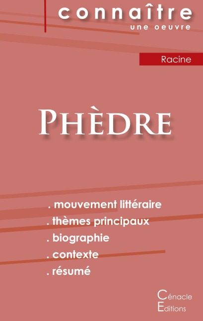 Fiche de lecture Phèdre de Jean Racine (Analyse littéraire de référence et résumé complet) - Jean Racine