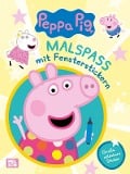 Cover-Bild zum Titel 'Peppa Wutz Mitmachbuch: Malspaß mit Fensterstickern' von ''
