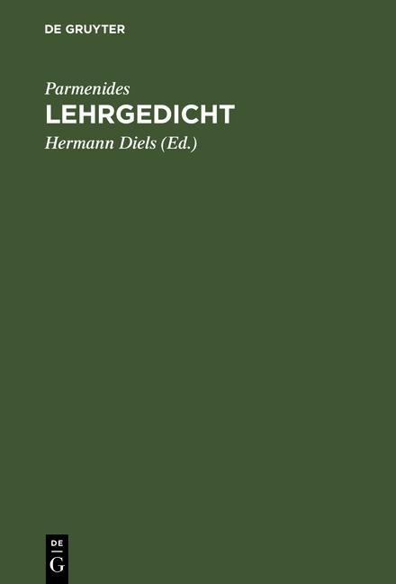 Lehrgedicht - Parmenides