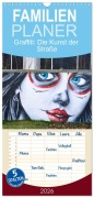 Cover-Bild zum Titel 'Familienplaner 2026 - Graffiti: Die Kunst der Straße mit 5 Spalten (Wandkalender, 21 x 45 cm) CALVENDO' von 'Solveig Rogalski'