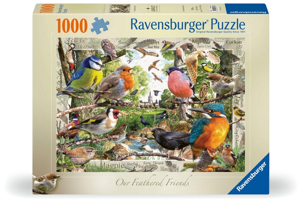 Erwachsenenpuzzle 1000 Teile - Gefiederte Freunde - 