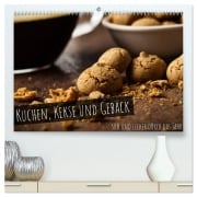 Cover-Bild zum Titel 'Kuchen, Kekse und Gebäck - süß und lecker durch das Jahr (hochwertiger Premium Wandkalender 2026 DIN A2 quer), Kunstdruck in Hochglanz' von 'Martin Rettenberger'