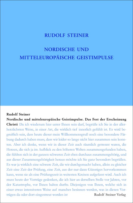Nordische und mitteleuropäische Geistimpulse - Rudolf Steiner