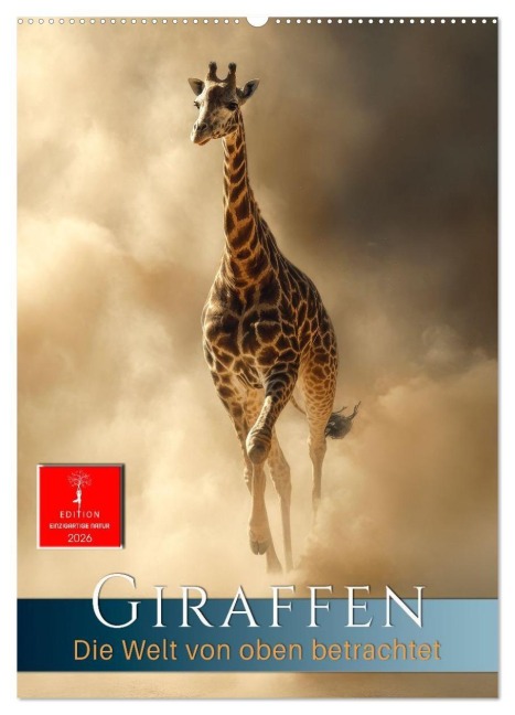 Giraffen - die Welt von oben betrachtet (Wandkalender 2026 DIN A2 hoch), CALVENDO Monatskalender - Meike und Peter Roder