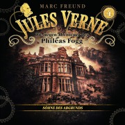 Cover-Bild zum Titel 'Die neuen Hörbuch-Abenteuer des Phileas Fogg, Folge 4: Die Söhne des Abgrunds' von 'Marc Freund, Jules Verne'