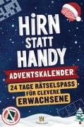 Cover-Bild zum Titel 'Hirn statt Handy - Adventskalender für clevere Erwachsene' von 'Herr Knobelkönig'
