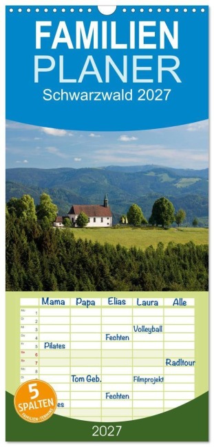Familienplaner 2027 - Schwarzwald 2027 mit 5 Spalten (Wandkalender, 21 x 45 cm) CALVENDO - Kalender365. Com